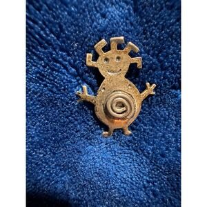 Vintage Alpaca Mexico Abalone Mother of Pearl Floral Inlay Drop Earrings Round